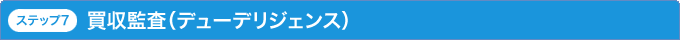 ステップ7 買収監査(デューデリジェンス)